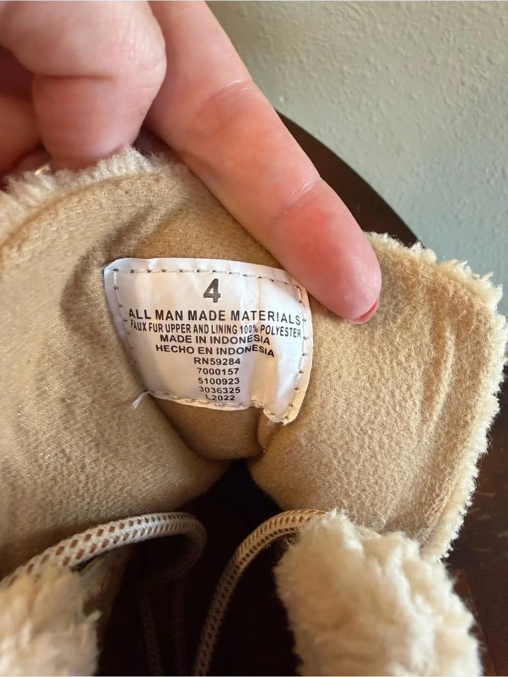 Kids Cream Sherpa Winter Boots -